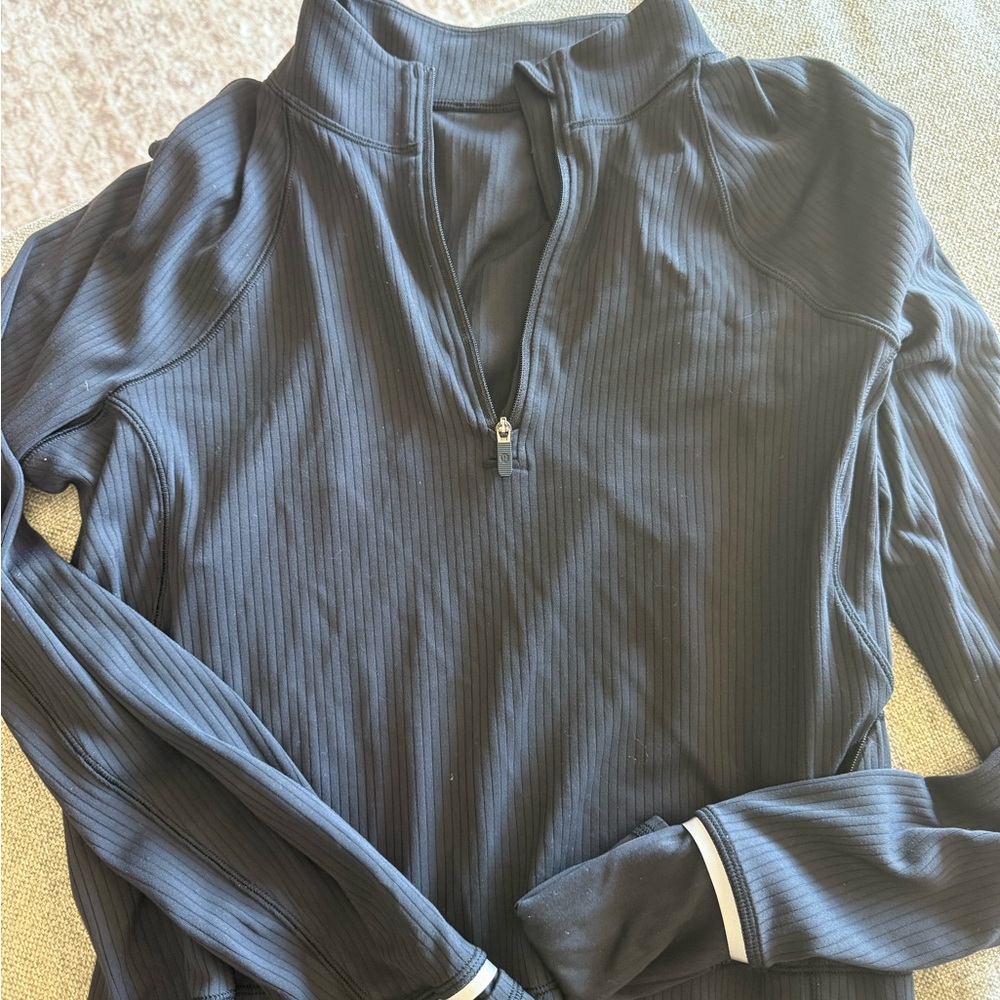It's Rulu Ribbed Cropped Half Zip - Picture 2 of 7